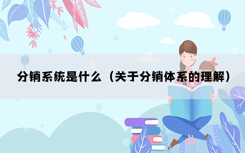 分销系统是什么（关于分销体系的理解）(图1)