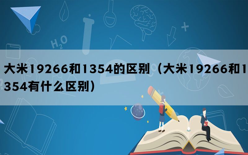 大米19266和1354的区别（大米19266和1354有什么区别）