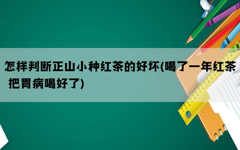 怎样判断正山小种红茶的好坏(喝了一年红茶 把胃病喝好了)(图1)