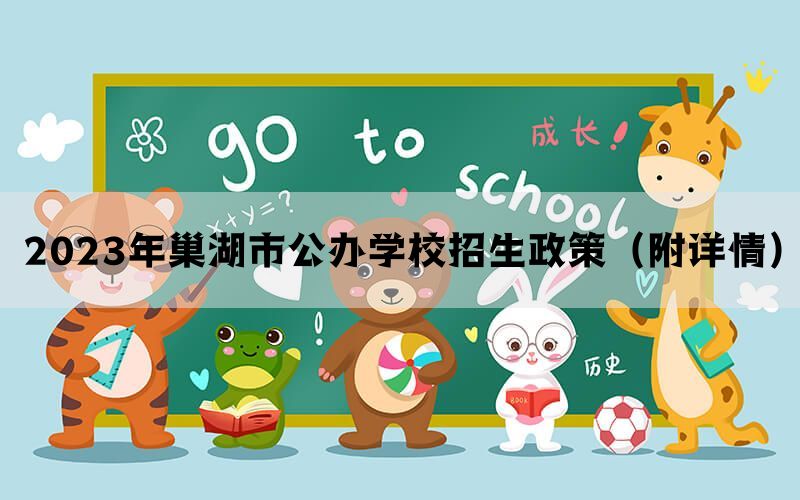 2023年巢湖市公办学校招生政策（附详情）