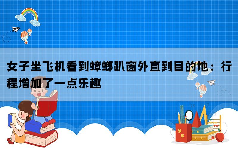 女子坐飞机看到蟑螂趴窗外直到目的地：行程增加了一点乐趣(图1)